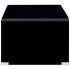 Mesa de centro de vidrio templado negro 98x45x31