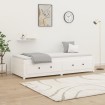 Sofá cama de madera maciza de pino blanco 75x190 cm