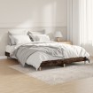 Estructura de cama madera contrachapada roble ahumado 135x190cm