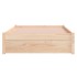 Estructura de cama madera maciza 100x200