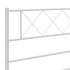 Estructura cama metal con cabecero y estribo blanco 135x190