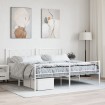 Estructura cama metal con cabecero y estribo blanco 180x200 cm