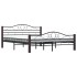 Estructura de cama de metal negra 160x200