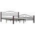 Estructura de cama de metal negra 160x200