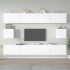 Set de muebles de TV 6 pzas madera contrachapada blanco