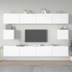 Set de muebles de TV 6 pzas madera contrachapada blanco brillo