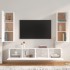 Set de muebles de TV 4 pzas madera contrachapada blanco