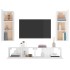 Set de muebles de TV 4 pzas madera contrachapada blanco