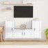 Set de muebles de TV 3 pzas madera contrachapada blanco