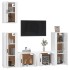 Set de muebles de TV 5 pzas madera contrachapada blanco