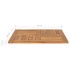 Superficie de mesa cuadrada madera maciza de teca 80x80x2,5