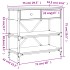 Mesa consola madera de ingeniería marrón roble 75x34,5x75