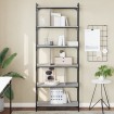 Librería 6 estantes madera ingeniería gris Sonoma 76x32x192 cm