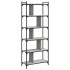 Librería 6 estantes madera ingeniería gris Sonoma 76x32x192