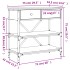 Mesa consola madera de ingeniería roble ahumado 75x34,5x75