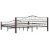 Estructura de cama de metal negro 200x200