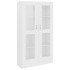 Vitrina de madera contrachapada blanco 82,5x30,5x150