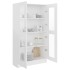 Vitrina de madera contrachapada blanco 82,5x30,5x150