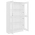 Vitrina de madera contrachapada blanco 82,5x30,5x150