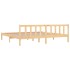 Estructura de cama madera maciza de pino 200x200