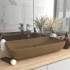 Lavabo rectangular de lujo de cerámica crema mate 71x38