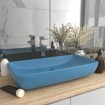 Lavabo de lujo de cerámica rectangular azul claro mate 71x38 cm