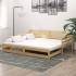 Sofá cama extraíble madera maciza de pino 2x(90x200)