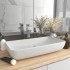 Lavabo de lujo de cerámica rectangular blanco mate 71x38