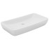 Lavabo de lujo de cerámica rectangular blanco mate 71x38