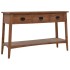 Mesa consola de madera de abeto maciza marrón 126x40x77,5