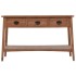 Mesa consola de madera de abeto maciza marrón 126x40x77,5