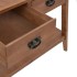 Mesa consola de madera de abeto maciza marrón 126x40x77,5