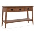 Mesa consola de madera de abeto maciza marrón 126x40x77,5