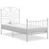 Estructura de cama de metal blanco 100x200