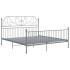 Estructura de cama de metal gris 180x200