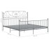 Estructura de cama de metal gris 180x200