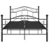 Estructura de cama de metal negro 120x200