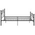 Estructura de cama de metal negro 120x200