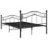 Estructura de cama de metal negro 120x200