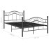 Estructura de cama de metal negro 120x200