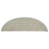 Alfombrilla autoadhesiva escalera sisal 15 uds gris 65x21x4