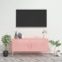 Mueble para TV de acero rosa 105x35x50