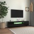 Mueble de TV con luces LED negro 160x35x40