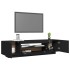 Mueble de TV con luces LED negro 160x35x40