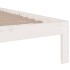 Estructura de cama doble pequeña madera maciza blanca