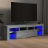 Mueble de TV con luces LED gris Sonoma 140x36,5x40