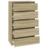 Cajonera de madera contrachapada roble Sonoma 60x36x103