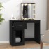 Tocador con LED madera contrachapada negro 90x50x132,5