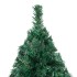 Árbol de Navidad preiluminado con luces y bolas verde 240