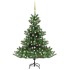 Árbol de Navidad abeto Nordmann con LEDs y bolas verde 210